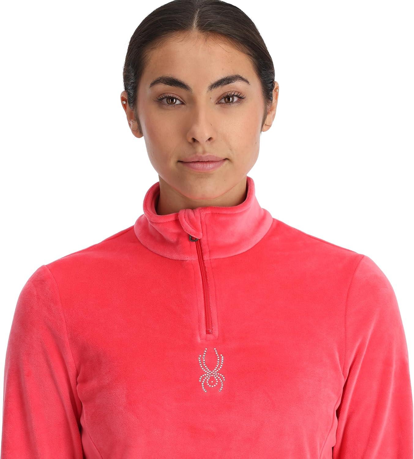 imageSpyder Womens Shimmer Bug Half Zip TNeck Ski Base LayerPrism Pink