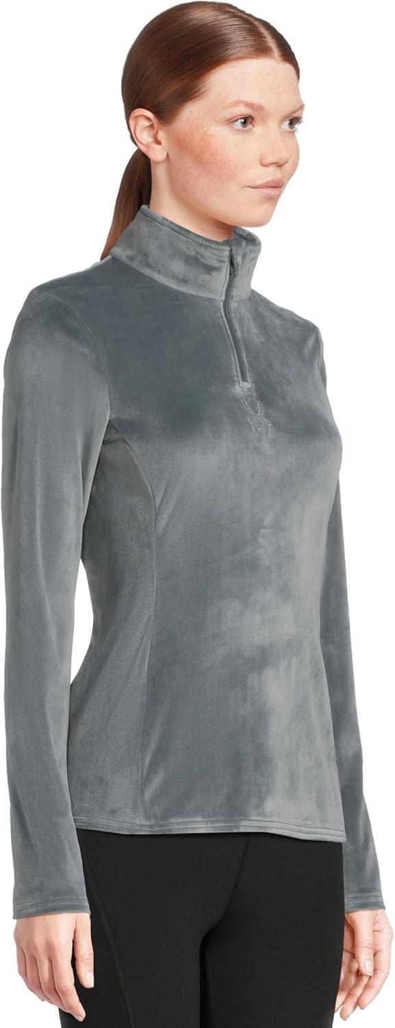 imageSpyder Womens Shimmer Bug Half Zip TNeck Ski Base LayerSlate Blue