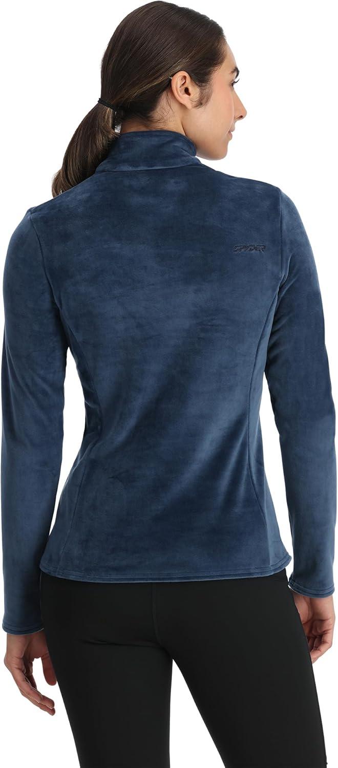 imageSpyder Womens Shimmer Bug Half Zip TNeck Ski Base LayerTrue Navy