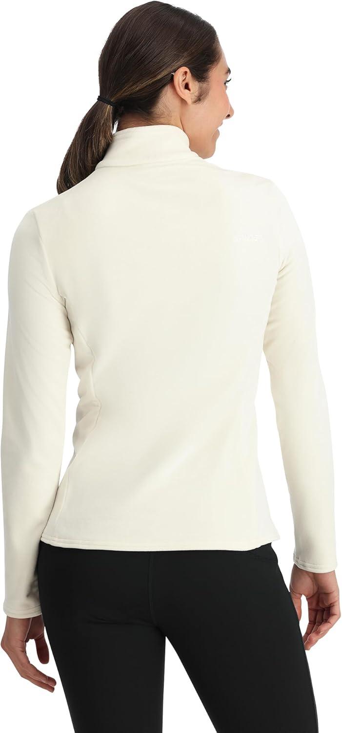 imageSpyder Womens Shimmer Bug Half Zip TNeck Ski Base LayerVanilla Latte