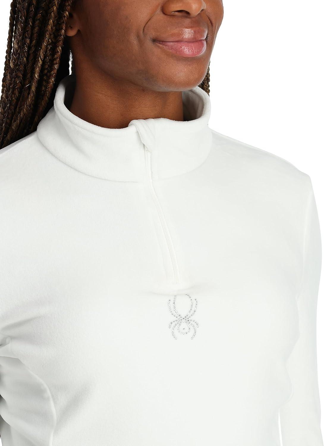 imageSpyder Womens Shimmer Bug Half Zip TNeck Ski Base LayerWhite