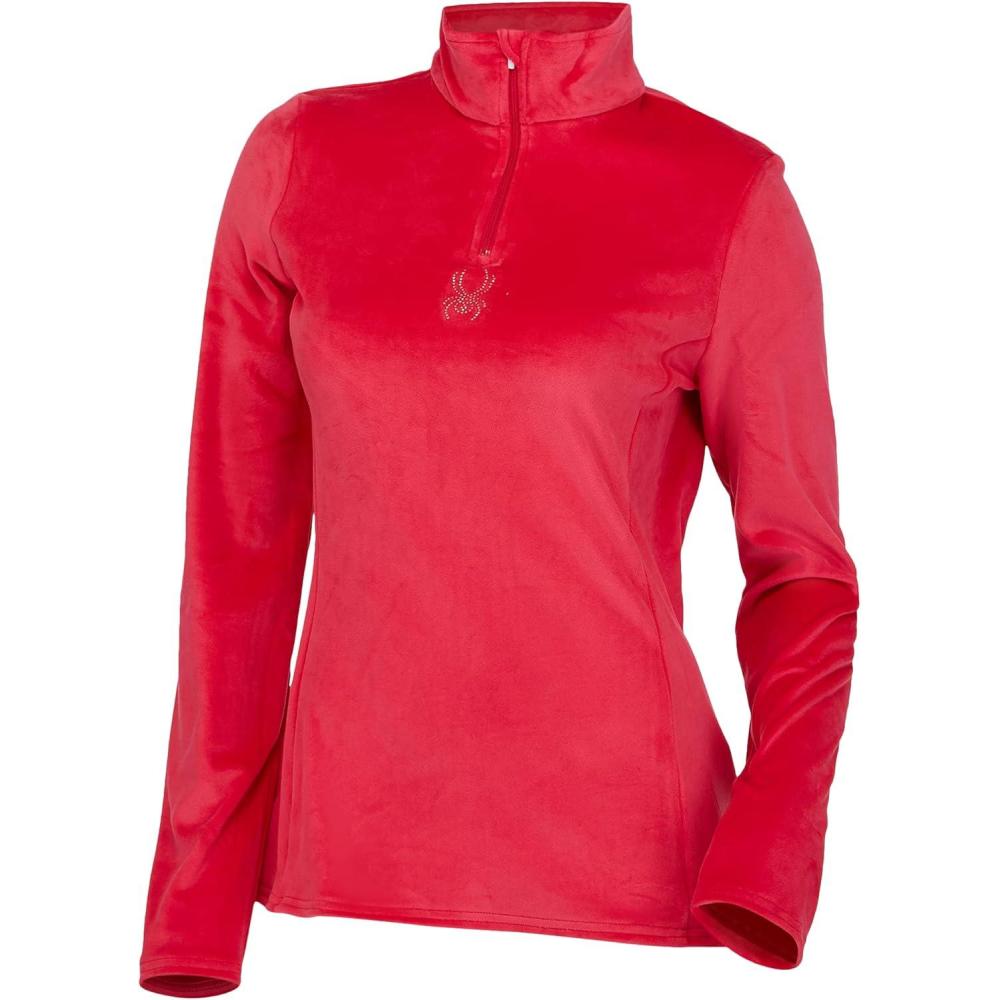 imageSpyder Active Sports Womens Shimmer Bug Zip TNeckCerise