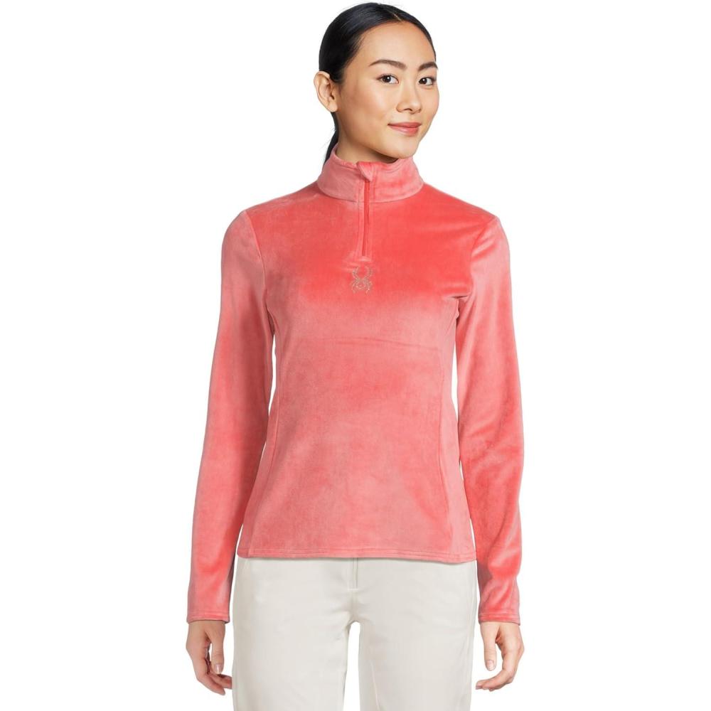 imageSpyder Womens Shimmer Bug Half Zip TNeck Ski Base LayerCoral Haze