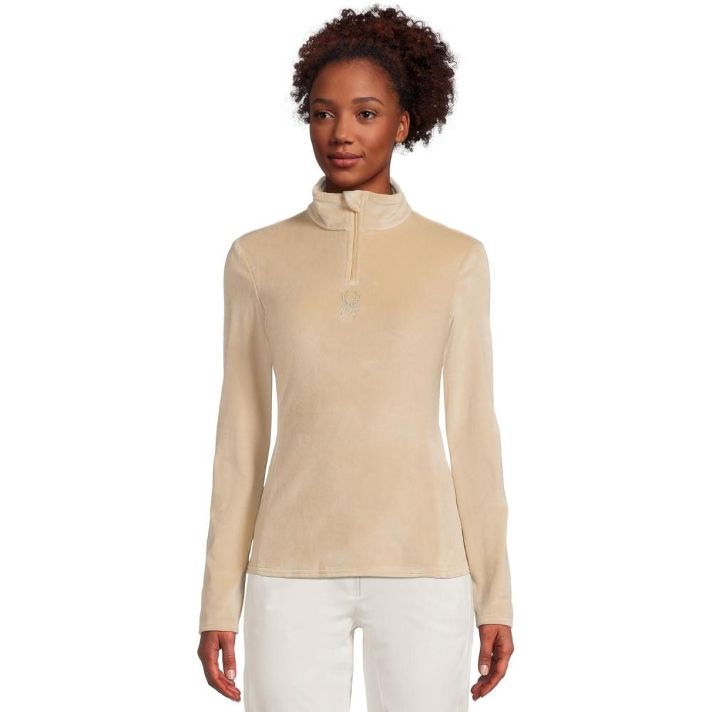 imageSpyder Womens Shimmer Bug Half Zip TNeck Ski Base LayerSanddune