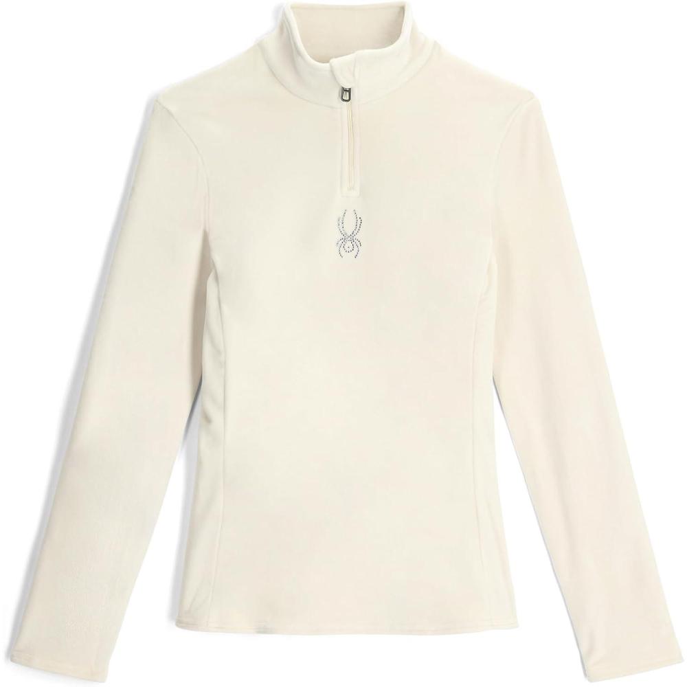 imageSpyder Womens Shimmer Bug Half Zip TNeck Ski Base LayerVanilla Latte
