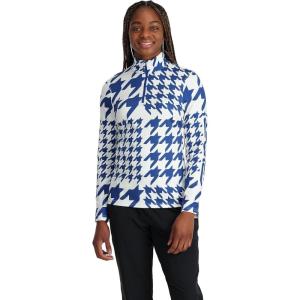 Spyder Women’s Houndstooth Half Zip T-Neck(Ebl_elctr_blu)