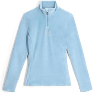 Spyder Women’s Shimmer Bug Half Zip T-Neck Ski Base Layer(Blue Drift)
