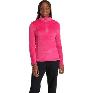 Spyder Women’s Shimmer Bug Half Zip T-Neck Ski Base Layer(Pink)