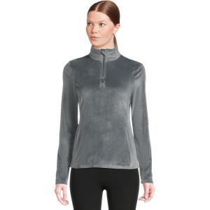 Spyder Women’s Shimmer Bug Half Zip T-Neck Ski Base Layer(Slate Blue)