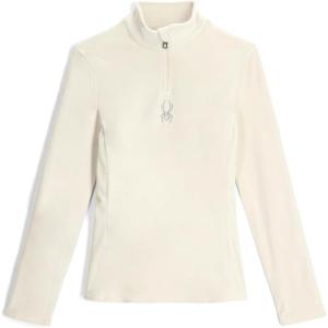 Spyder Women’s Shimmer Bug Half Zip T-Neck Ski Base Layer(Vanilla Latte)