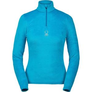 Spyder Womens Shimmer Bug Half Zip T-Neck(Lagoon)