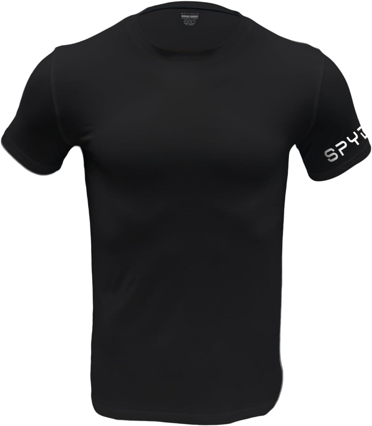 imageSpyder Mens Performance Moisture Wicking Crew Neck UndershirtsUltra Soft Stretch Sports TShirtBlkBlk