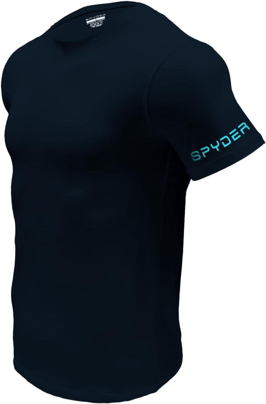 imageSpyder Mens Performance Moisture Wicking Crew Neck UndershirtsUltra Soft Stretch Sports TShirtNavyGreen
