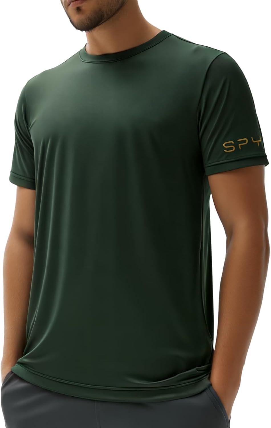 imageSpyder Mens Performance Moisture Wicking Crew Neck UndershirtsUltra Soft Stretch Sports TShirtNavyGreen