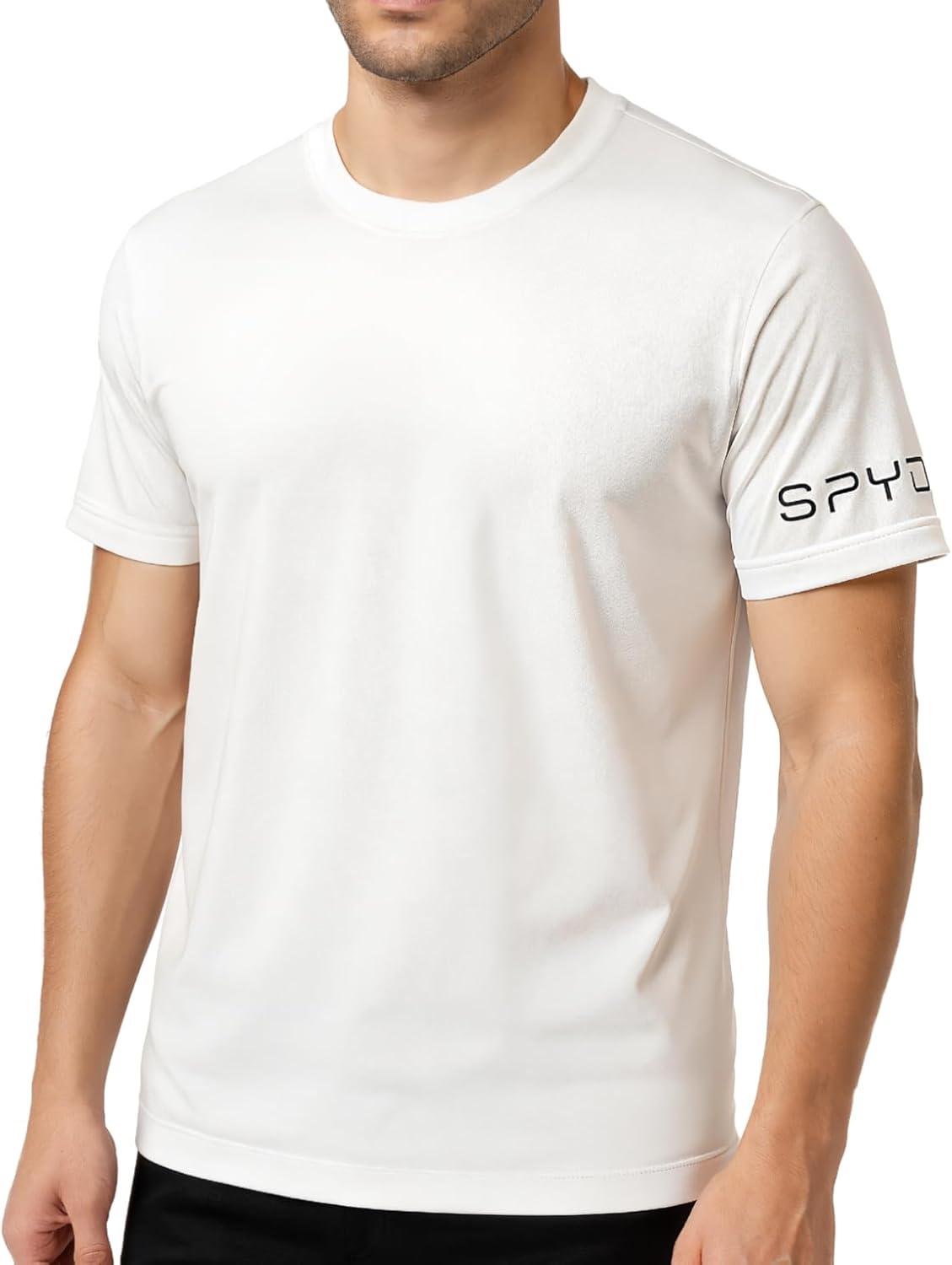 imageSpyder Mens Performance Moisture Wicking Crew Neck UndershirtsUltra Soft Stretch Sports TShirtNavyWhite