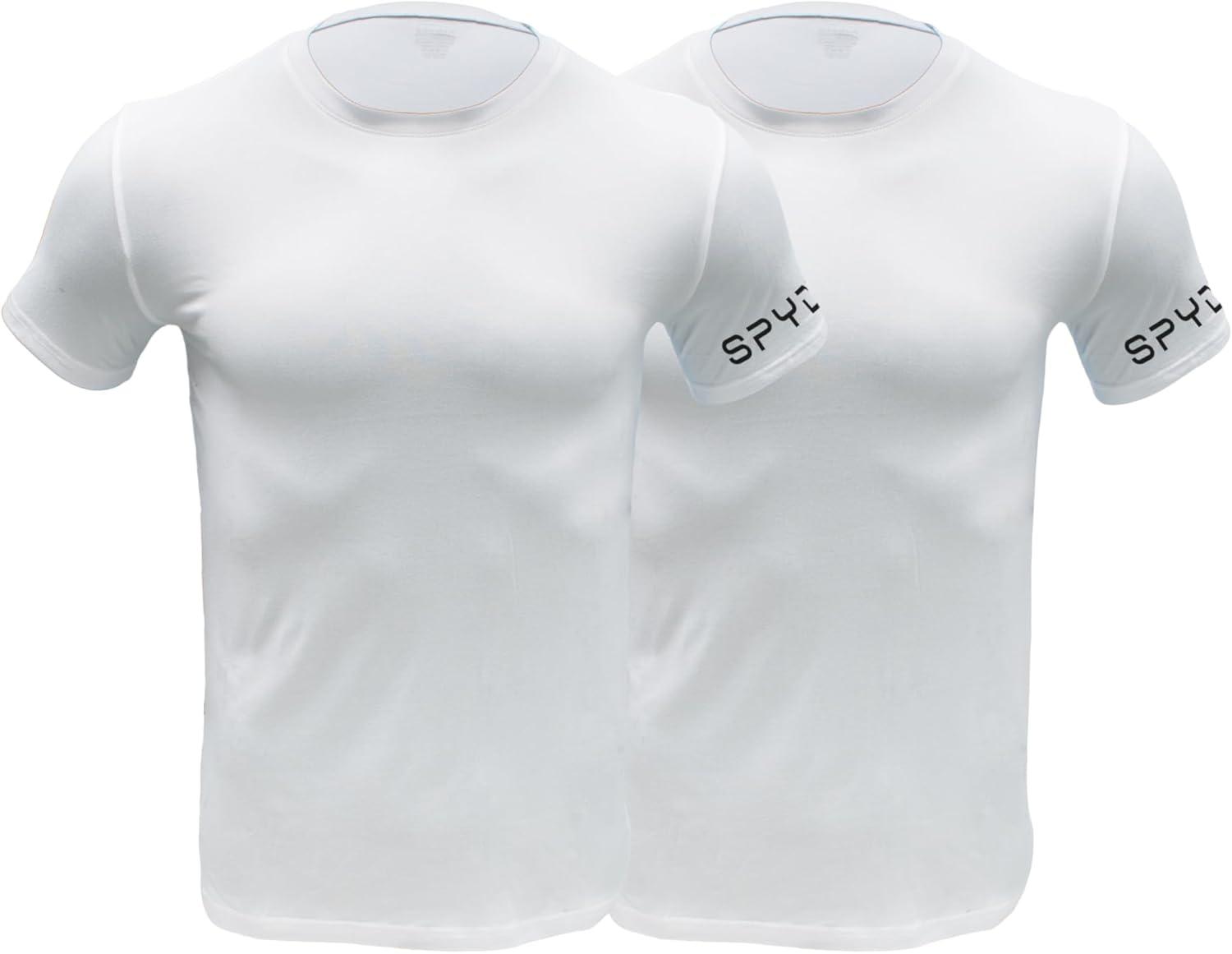 imageSpyder Mens Performance Moisture Wicking Crew Neck UndershirtsUltra Soft Stretch Sports TShirtWhiteWht