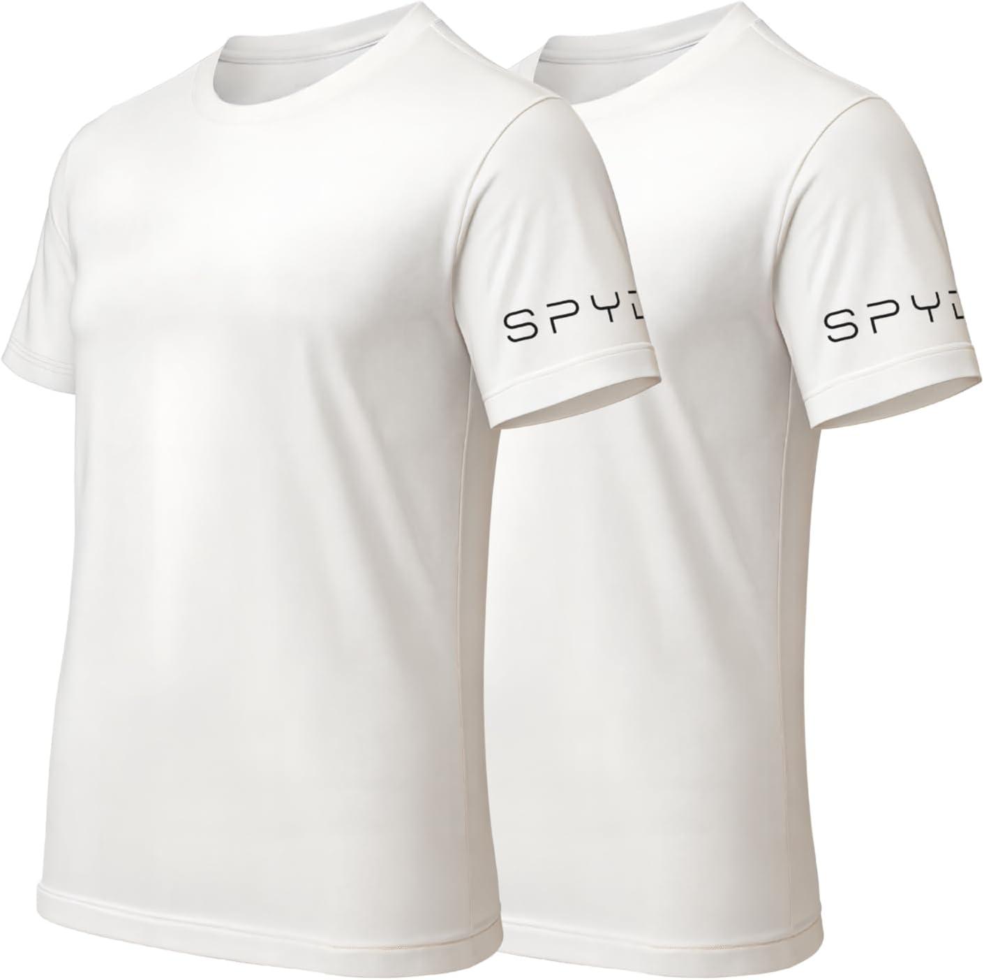 imageSpyder Mens Performance Moisture Wicking Crew Neck UndershirtsUltra Soft Stretch Sports TShirtWhiteWht