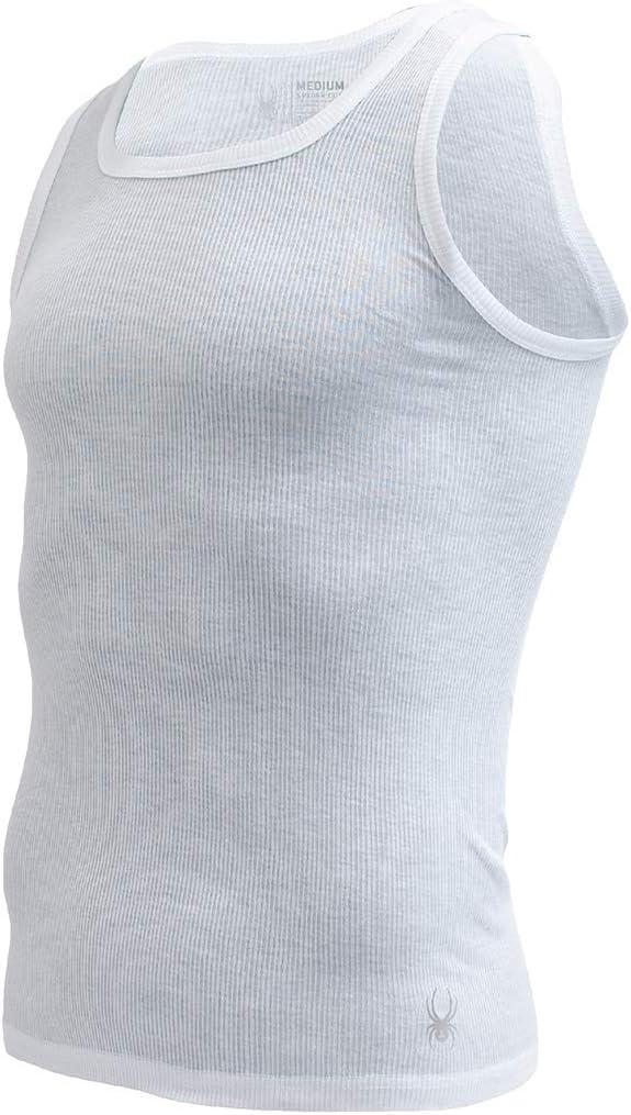 imageSpyder Mens Pro Cotton Pro Stretch Tank Tops A ShirtsWhiteGreyBlackMaroon