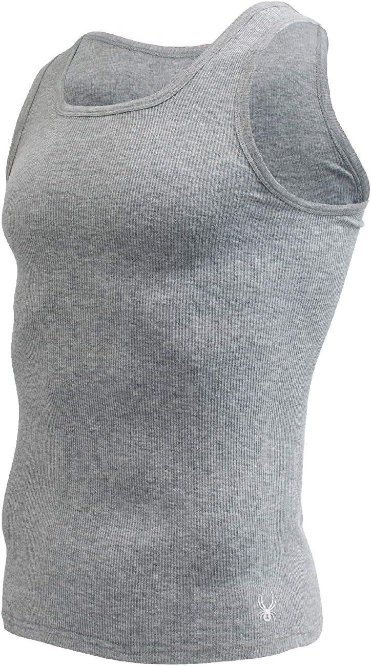 imageSpyder Mens Pro Cotton Pro Stretch Tank Tops A ShirtsWhiteGreyBlackMaroon
