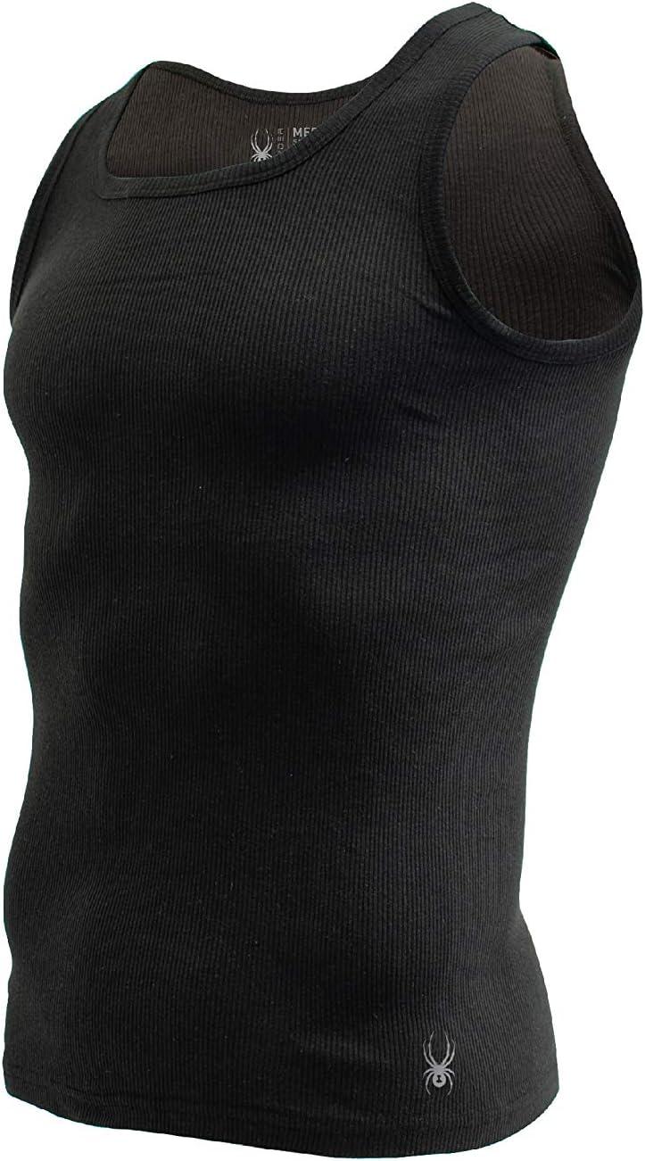 imageSpyder Mens Pro Cotton Pro Stretch Tank Tops A ShirtsWhiteGreyBlackMaroon