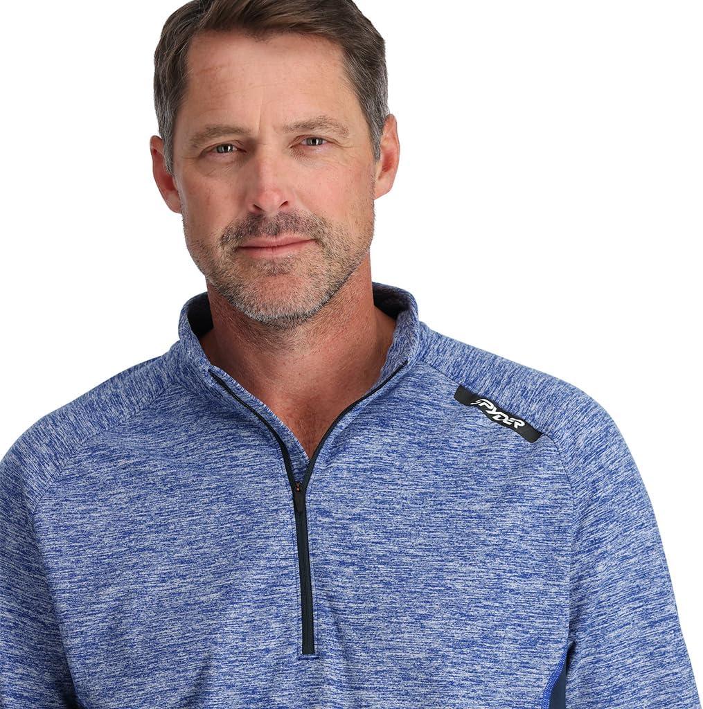 imageSpyder Mens Accord 12 Zip Quick Dry TNeck ShirtElectric Blue