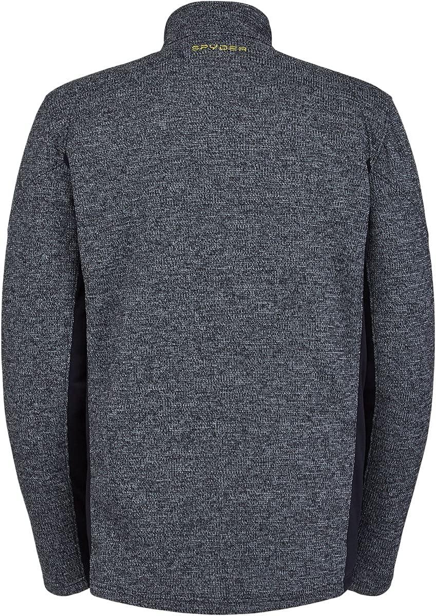 imageSpyder Mens Bandit Hybrid 12 Zip Fleece Ski Mid Layer Sweater JacketBlk Cts