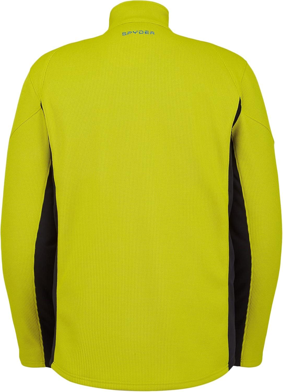 imageSpyder Mens Bandit Hybrid 12 Zip Fleece Ski Mid Layer Sweater JacketCitron