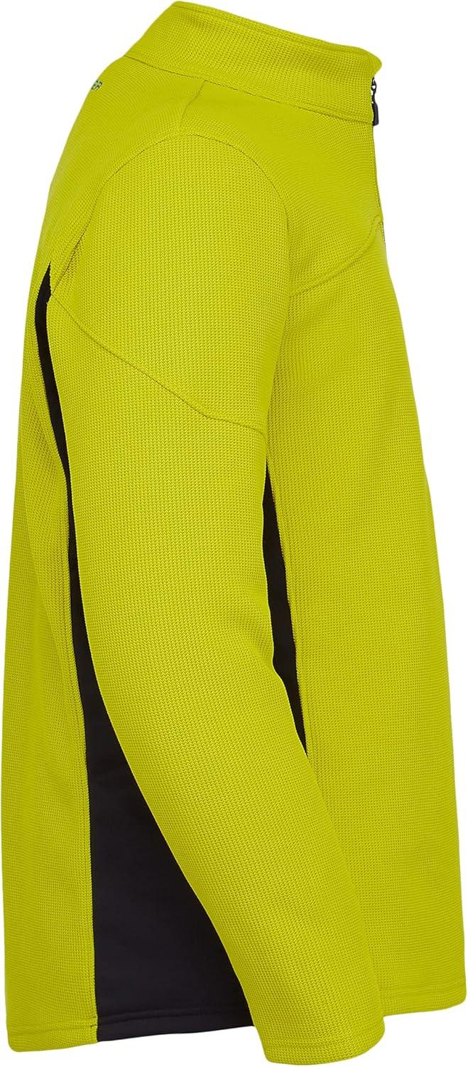 imageSpyder Mens Bandit Hybrid 12 Zip Fleece Ski Mid Layer Sweater JacketCitron