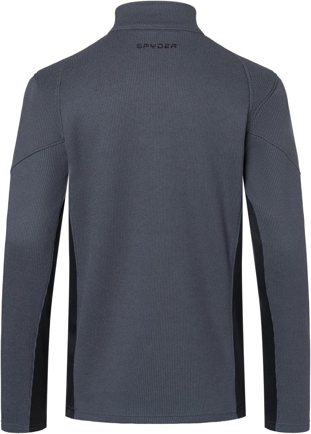 imageSpyder Mens Bandit Hybrid 12 Zip Fleece Ski Mid Layer Sweater JacketEbony