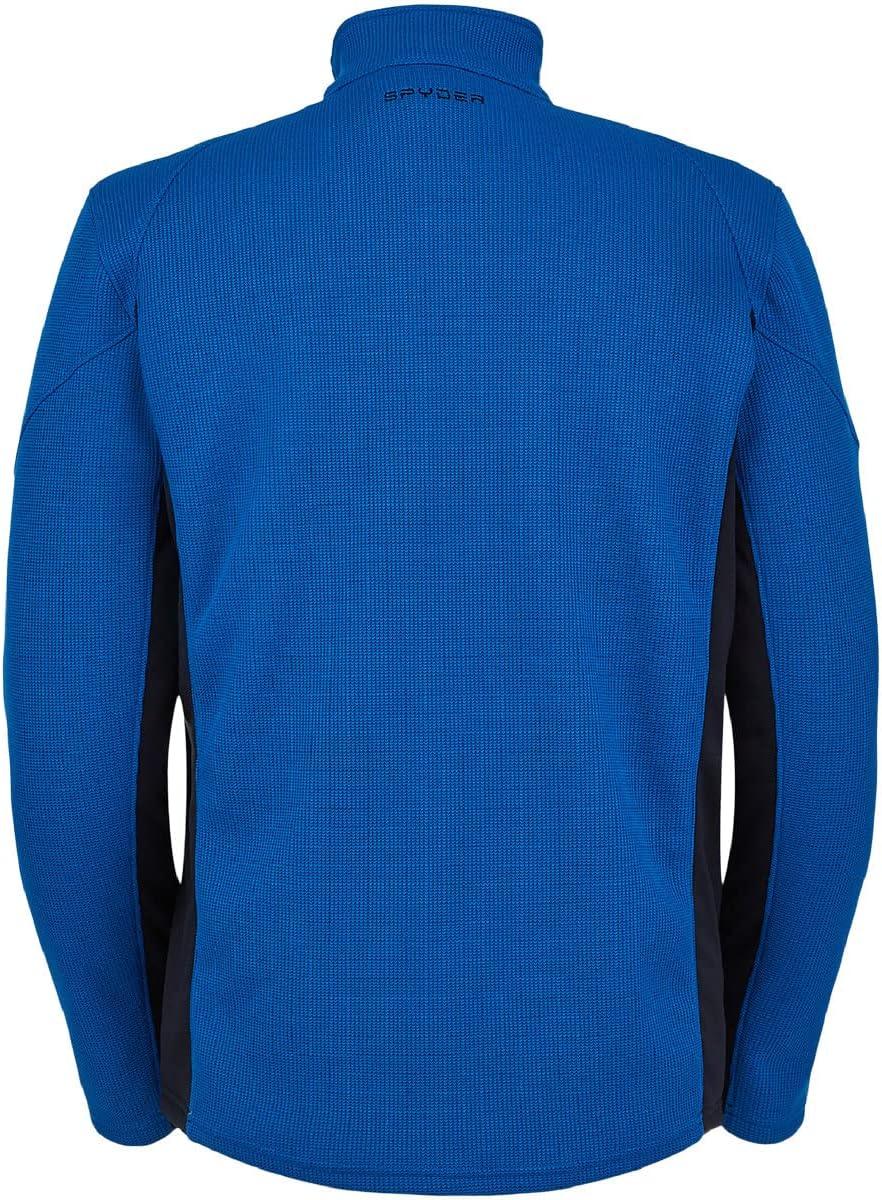 imageSpyder Mens Bandit Hybrid 12 Zip Fleece Ski Mid Layer Sweater JacketOld Glory