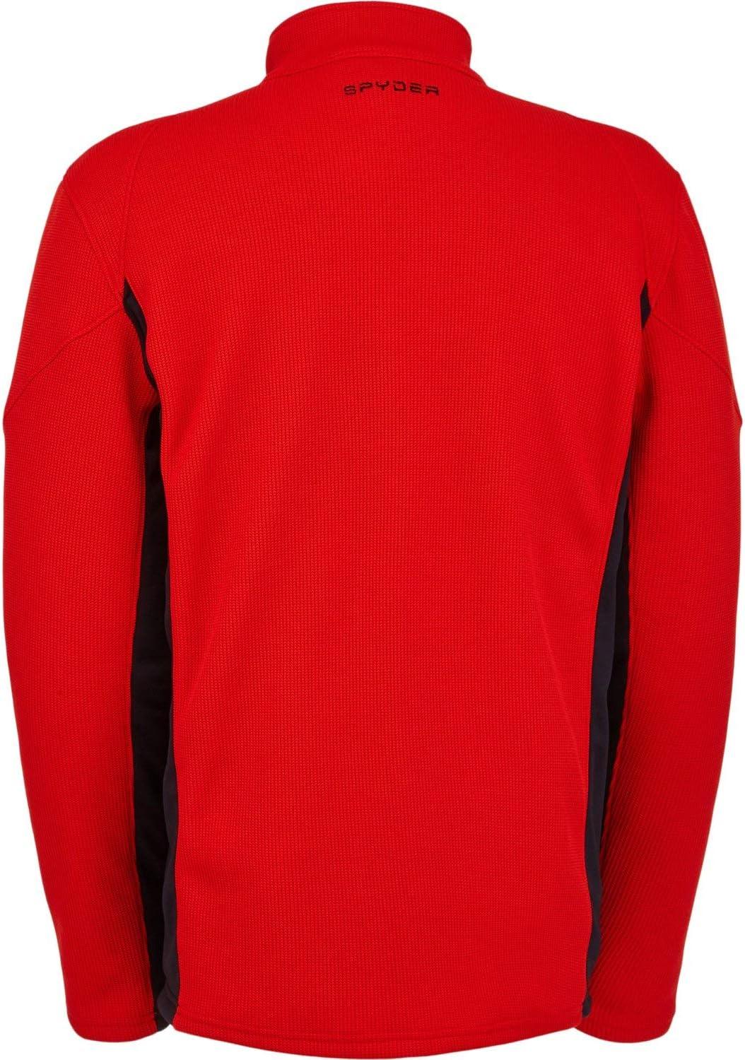 imageSpyder Mens Bandit Hybrid 12 Zip Fleece Ski Mid Layer Sweater JacketVolcano S23