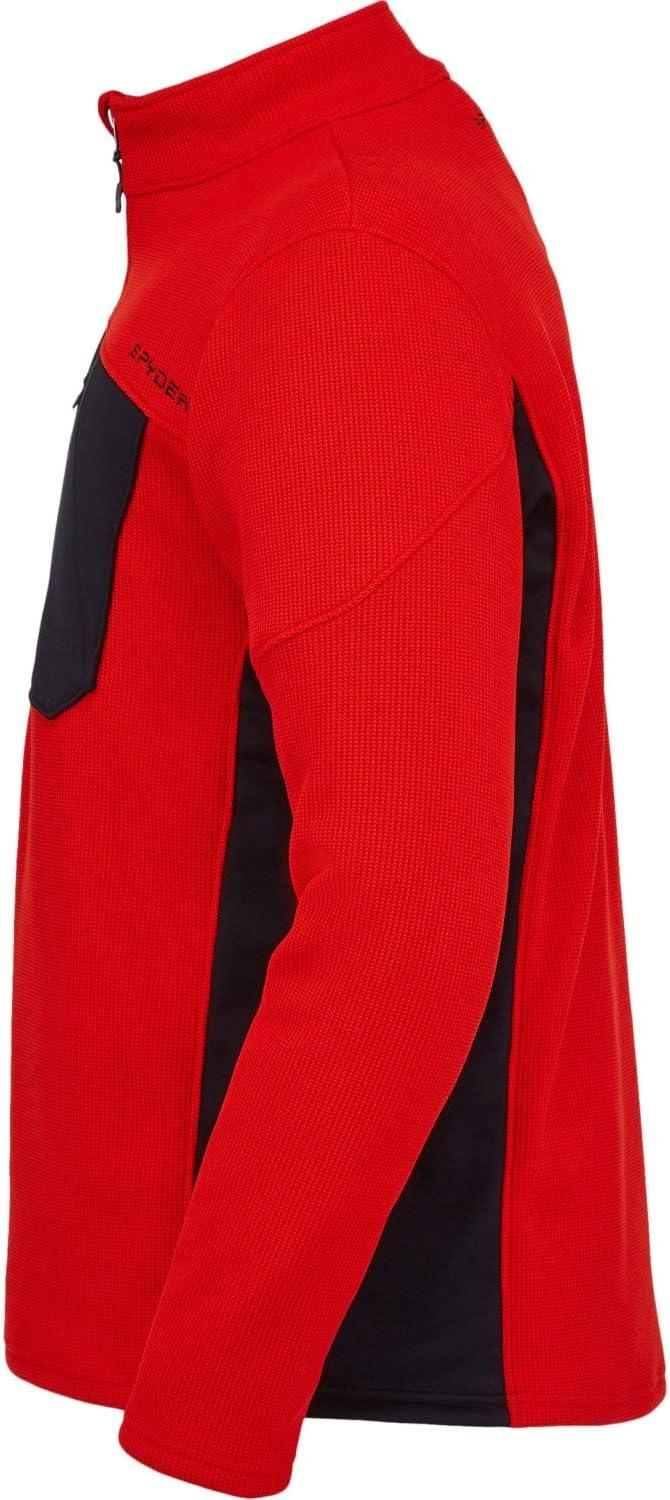 imageSpyder Mens Bandit Hybrid 12 Zip Fleece Ski Mid Layer Sweater JacketVolcano S23