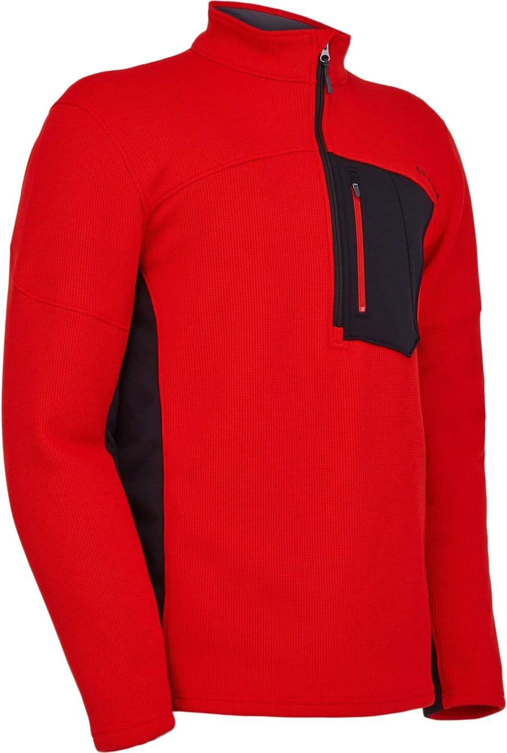 imageSpyder Mens Bandit Hybrid 12 Zip Fleece Ski Mid Layer Sweater JacketVolcano S23