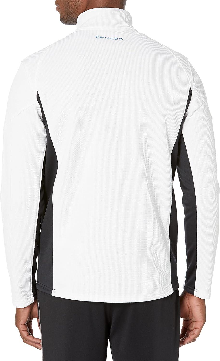 imageSpyder Mens Bandit Hybrid 12 Zip Fleece Ski Mid Layer Sweater JacketWhite