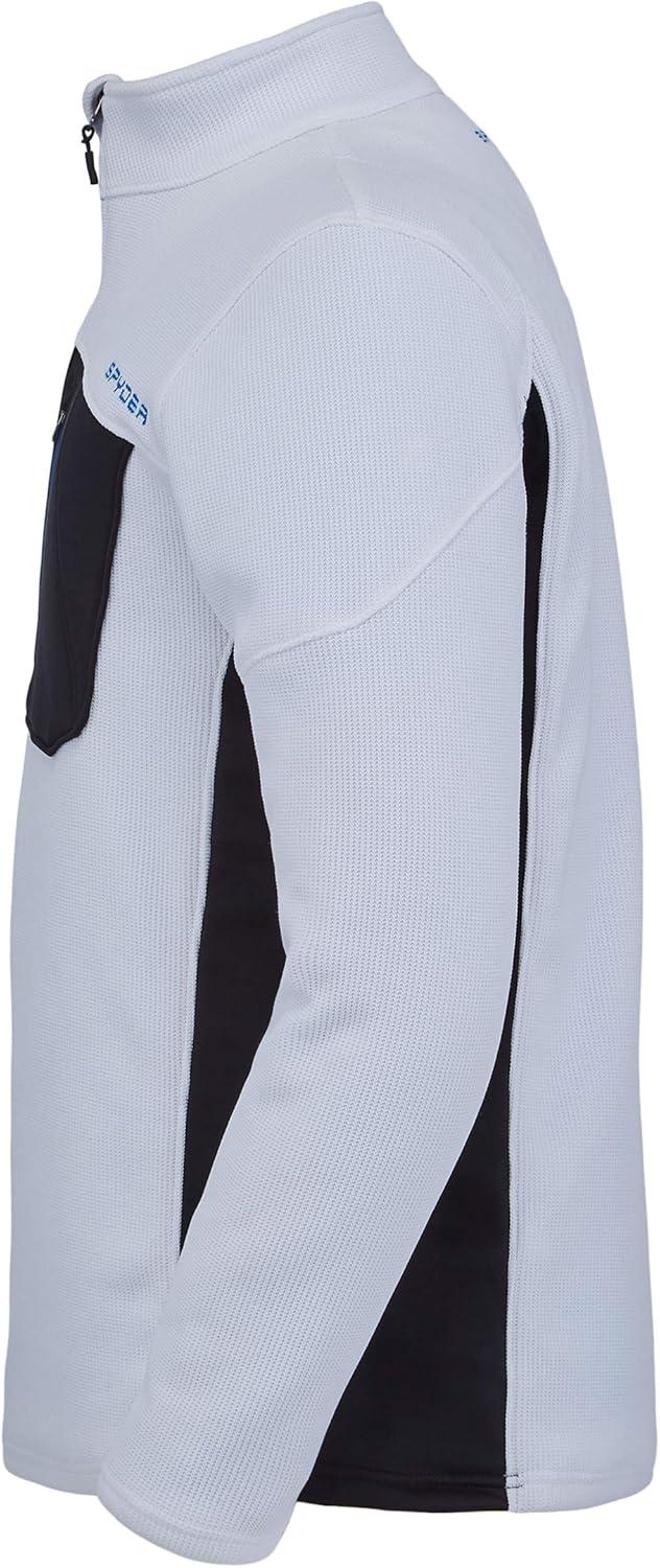 imageSpyder Mens Bandit Hybrid 12 Zip Fleece Ski Mid Layer Sweater JacketWhite