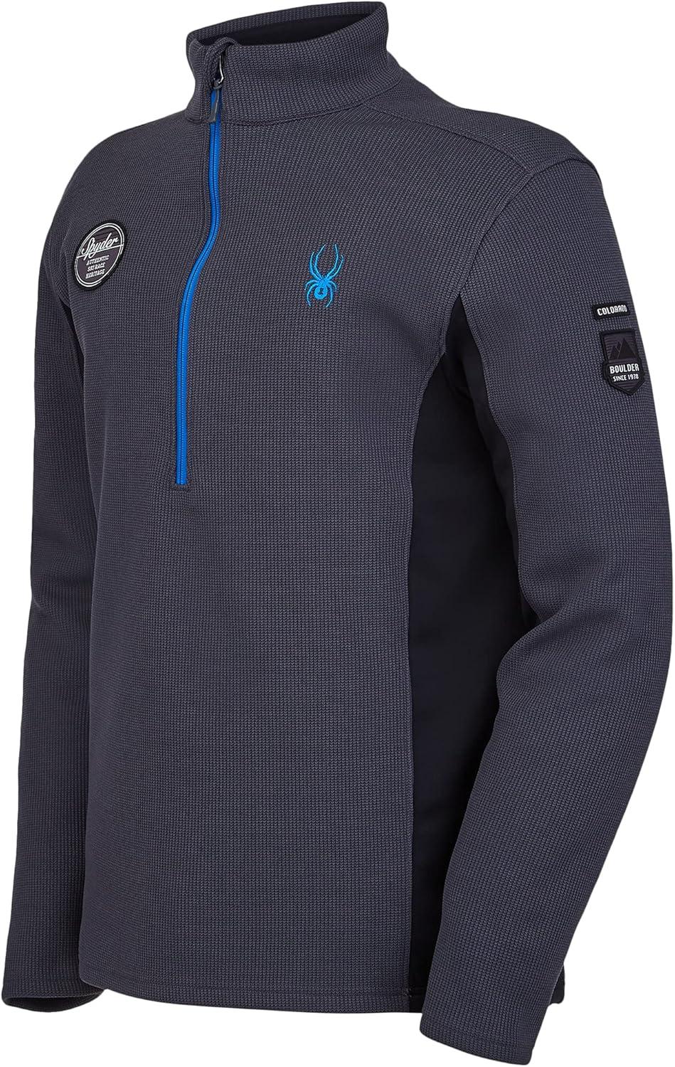 imageSpyder Mens Bandit Wengen Half Zip SweaterEbony