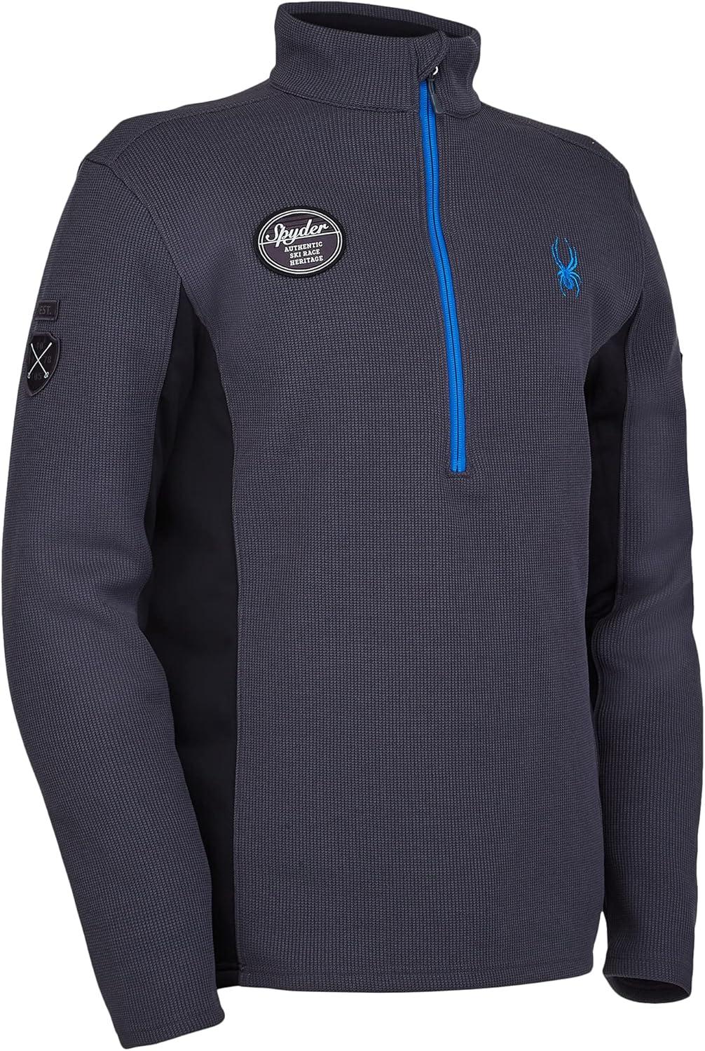 imageSpyder Mens Bandit Wengen Half Zip SweaterEbony
