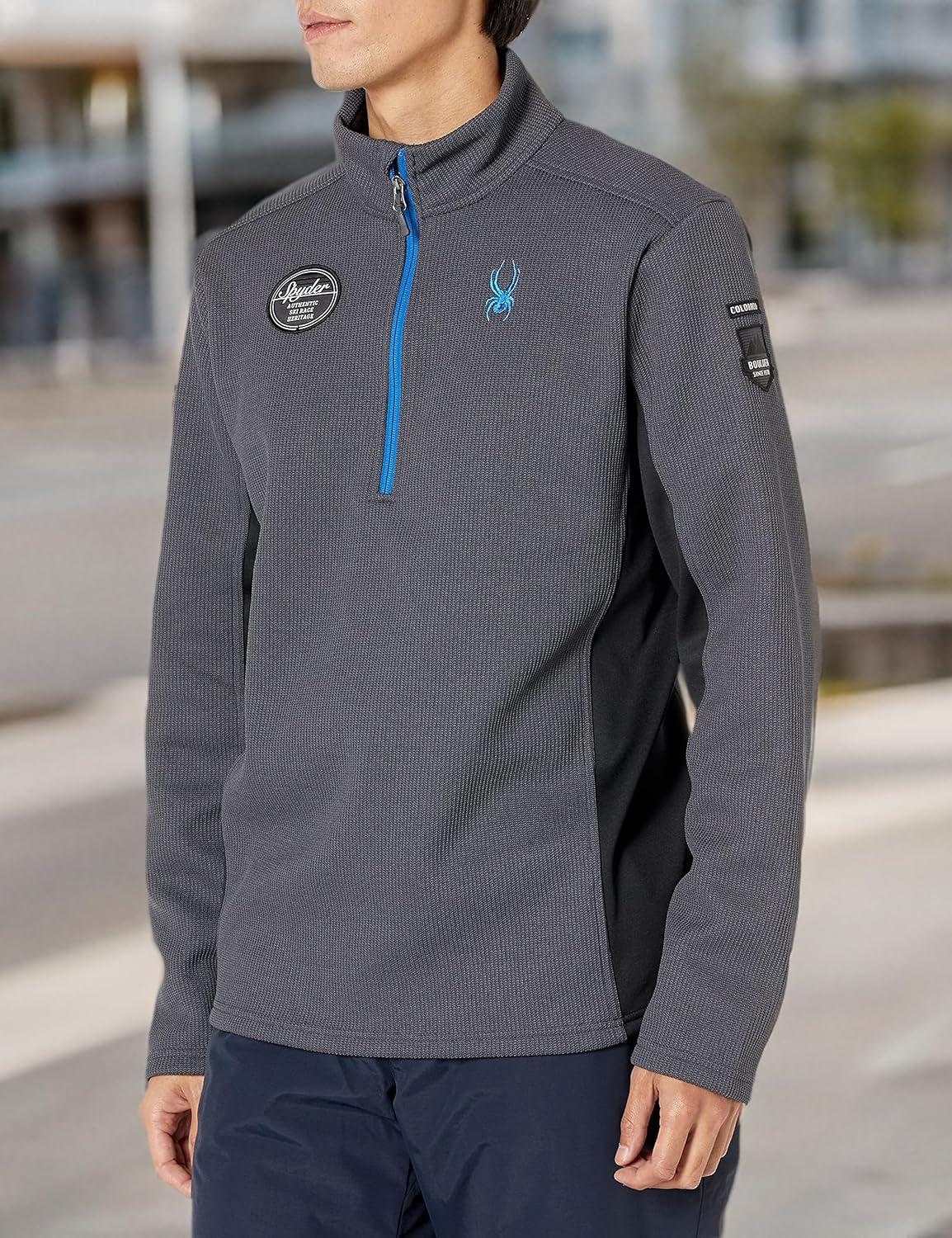 imageSpyder Mens Bandit Wengen Half Zip SweaterEbony