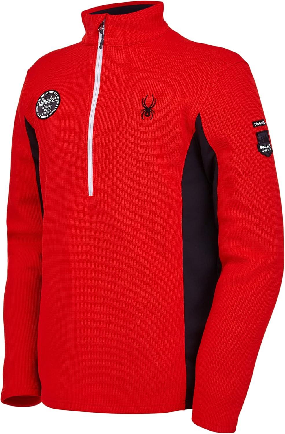 imageSpyder Mens Bandit Wengen Half Zip SweaterVolcano