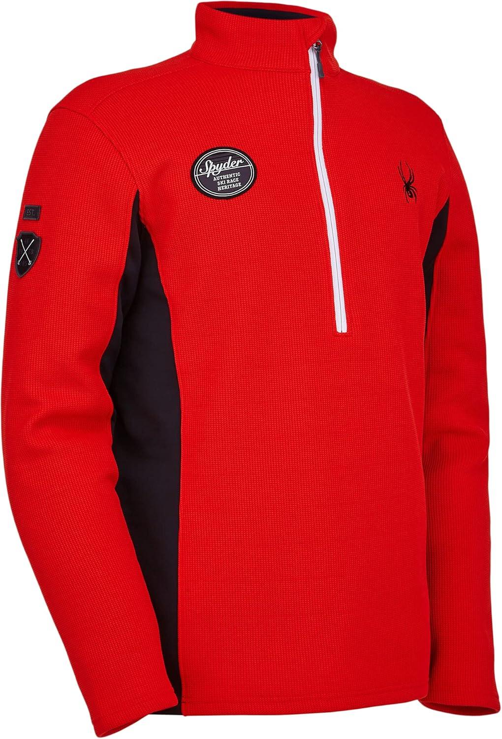imageSpyder Mens Bandit Wengen Half Zip SweaterVolcano