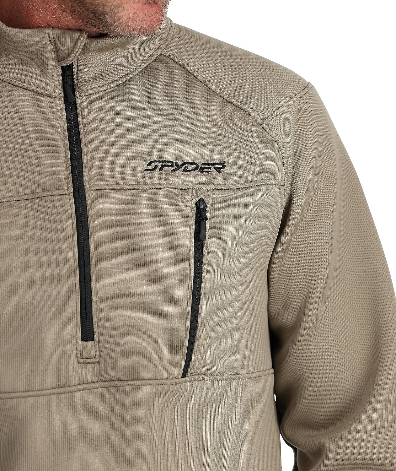 imageSpyder Mens Encore Half Zip SweaterDesert Taupe