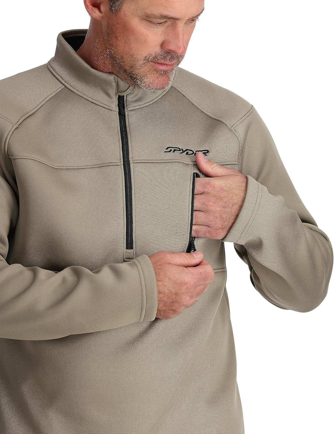 imageSpyder Mens Encore Half Zip SweaterDesert Taupe