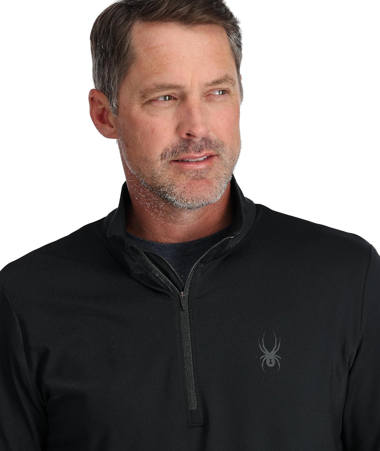 imageSpyder Mens Prospect Half Zip TNeck Ski Base LayerBlack