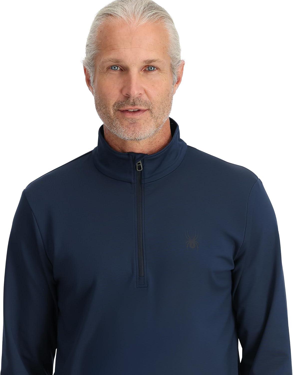 imageSpyder Mens Prospect Half Zip TNeck Ski Base LayerTrue Navy