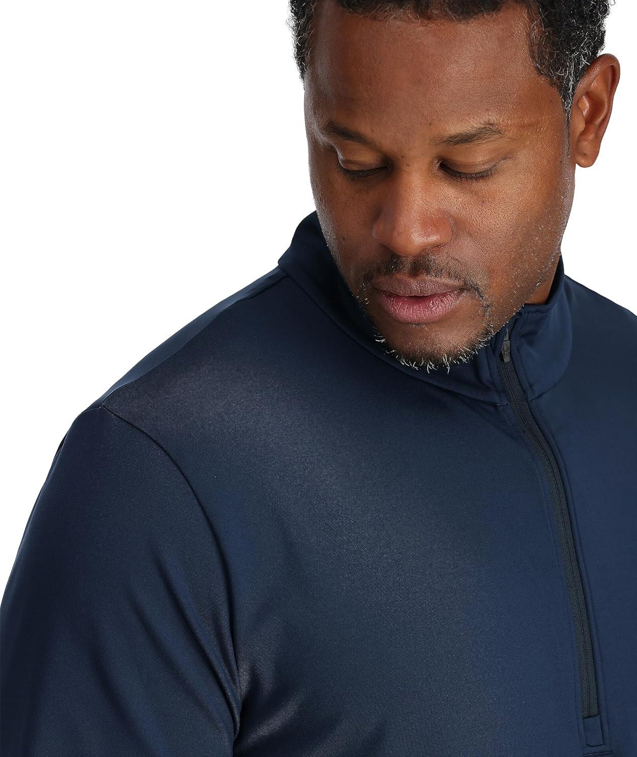 imageSpyder Mens Prospect Half Zip TNeck Ski Base LayerTrue Navy