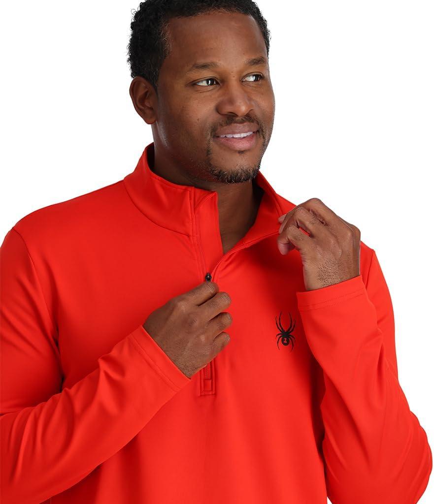 imageSpyder Mens Prospect Half Zip TNeck Ski Base LayerVolcano