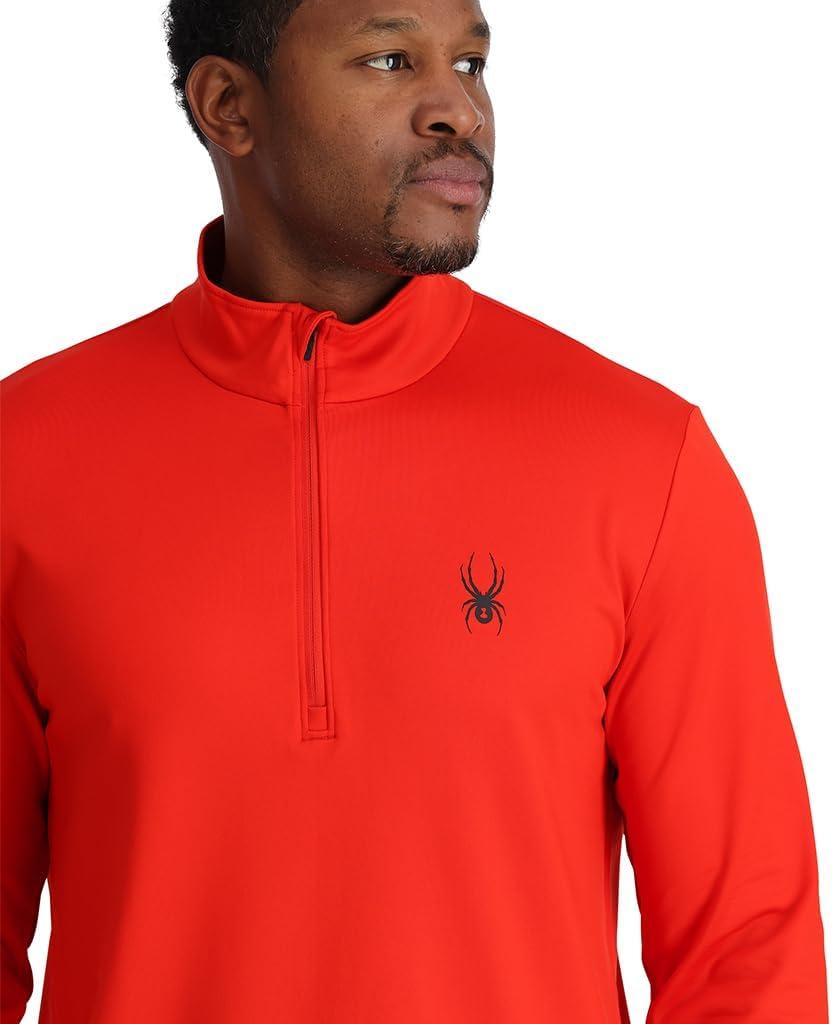 imageSpyder Mens Prospect Half Zip TNeck Ski Base LayerVolcano