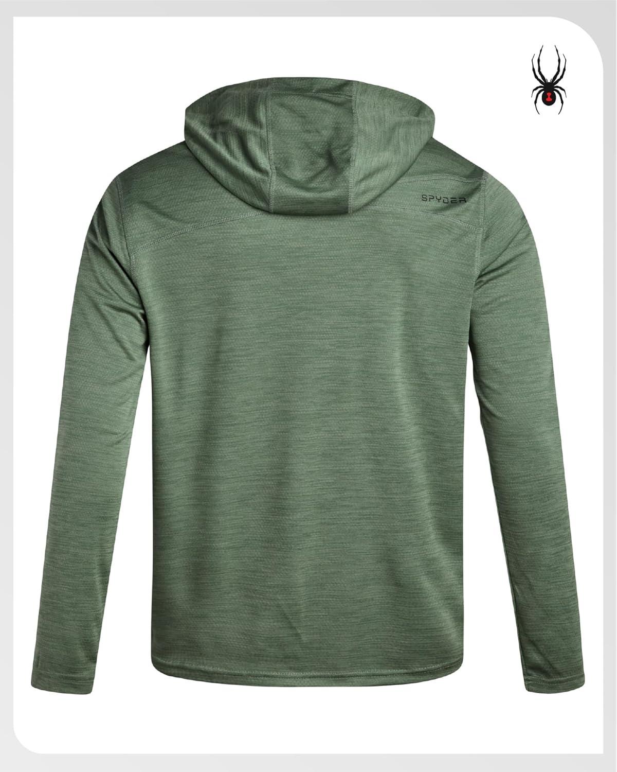imageSpyder Mens Quarter Zip Pullover Sweatshirt Lightweight Performance Fleece Dry Fit Quarter Zip Hoodie Sweatshirts for MenSpruce Green