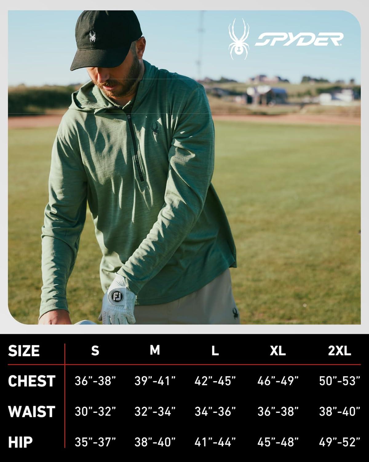 imageSpyder Mens Quarter Zip Pullover Sweatshirt Lightweight Performance Fleece Dry Fit Quarter Zip Hoodie Sweatshirts for MenSpruce Green