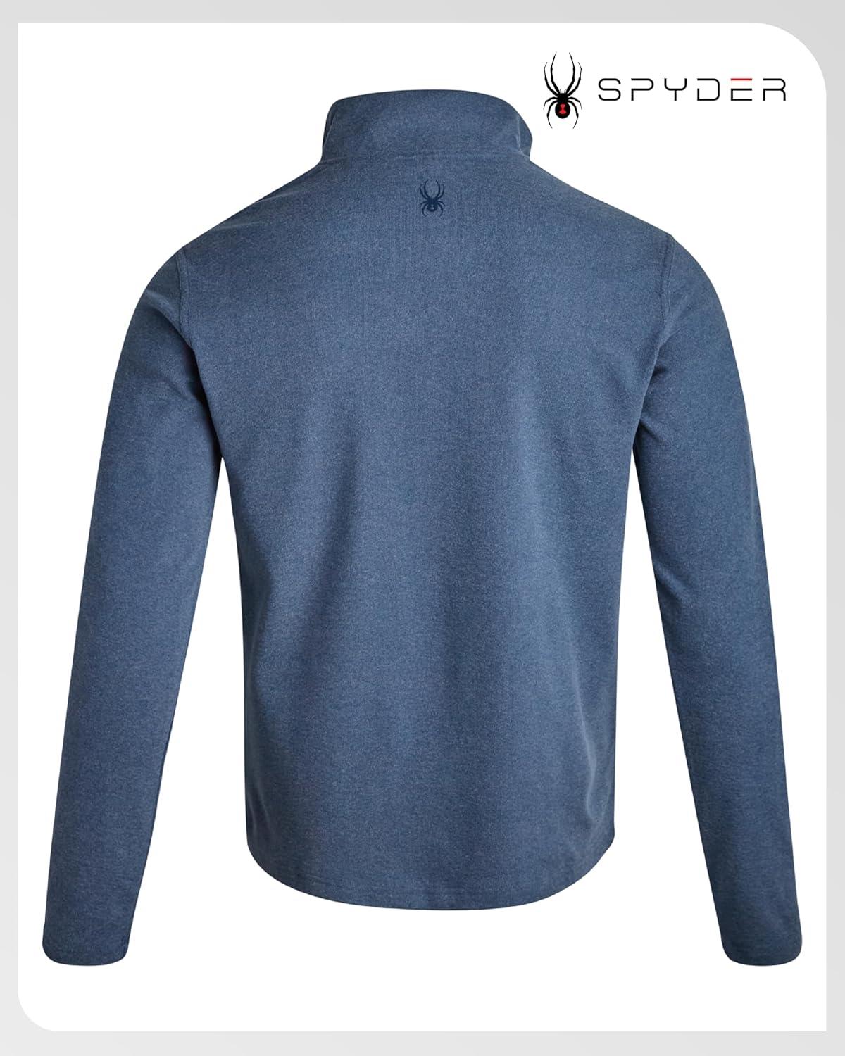 imageSpyder Mens Quarter Zip Pullover Sweatshirt Lightweight Soft Fleece Athletic Pullover Gym amp Running Sweatshirts for MenBlue Slate